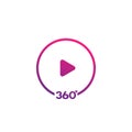 360 degrees video icon