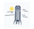 Dehradun City - Clock Tower - Icon Illustration