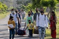 Migrant people returning to their home