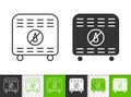 Dehumidifier simple black line vector icon