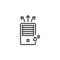 Dehumidifier system line icon