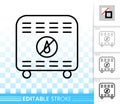 Dehumidifier simple black line vector icon