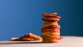 Dehydrated dried oranges and lemons. Amazing texture of some homemade dehydrated citrus Royalty Free Stock Photo