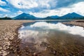 Dehydrating lagoon Royalty Free Stock Photo