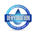 dehydration stamp illustration design Royalty Free Stock Photo