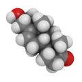 Dehydroepiandrosterone (DHEA, prasterone) steroid hormone molecule