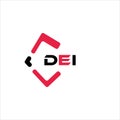DEI creative minimalist letter logo. DEI unique vector initials alphabet letter logo design Royalty Free Stock Photo