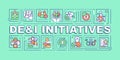 DEI initiatives word concepts green banner