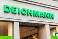 Deichmann logo on Deichmann store