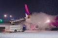 Deicing plane with glycol Royalty Free Stock Photo
