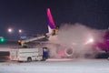 Deicing plane with glycol