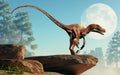 Deinonychus on a cliff