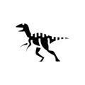 deinonychus dinosaur animal glyph icon vector illustration