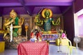 Deity god and goddess hindu statue in hinduism shrine for thai travelers people visit respect and praying blessing with worship