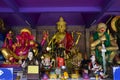 Deity god and goddess hindu statue in hinduism shrine for thai travelers people visit respect and praying blessing with worship