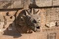 Deity (jaguar) image on pyramids in Teotihuacan