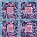 Dekorative square pattern-purple shade. Geometrical colored seamless pattern.