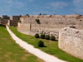 Del Carretto Bastion also known as Post of Italy, fortifications of Rhodes, the Old Town of Rhodes, Greece Royalty Free Stock Photo