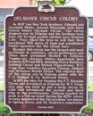 Delavan`s Circus Colony Historical Marker