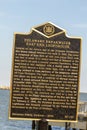 Delaware Breakwater East End Lighhouse Historical Marker Royalty Free Stock Photo