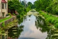 Delaware Canal Towpath and goose, Historic New Hope, PA Royalty Free Stock Photo