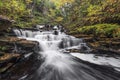 Delaware Falls Downstream - Ricketts Glen, Pennsylvania Royalty Free Stock Photo