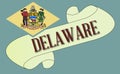 Delaware Flag Scroll