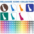 Delaware icons collection.