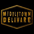 Delaware Middletown Seal Map Design Royalty Free Stock Photo