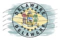 Delaware Newark Seal Map Design Royalty Free Stock Photo