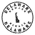 Delaware Newark Seal Map Design Royalty Free Stock Photo