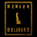 Delaware Newark Seal Map Design Royalty Free Stock Photo