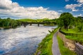 The Delaware River in Easton, Pennsylvania. Royalty Free Stock Photo