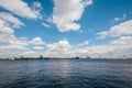 The Delaware River in Penns Landing, Philadelphia, Pennsylvania