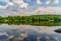 Delaware river at summer from Historic New Hope, PA Royalty Free Stock Photo