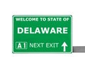 DELAWARE road sign isolated on white Royalty Free Stock Photo