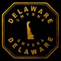 Delaware Smyrna Seal Map Design Royalty Free Stock Photo