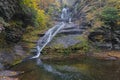 Delaware Township, Pike County, Pennsylvania, USA: Autumn foliage surrounds DingmanÃ¢â¬â¢s Falls