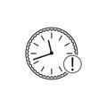 Delay icon design isolated. Clock icon. Vector illustration. Eps 10. Royalty Free Stock Photo