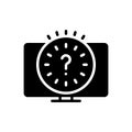 Black solid icon for Delay, detain and make Royalty Free Stock Photo