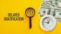 Delayed Gratification Mindset Concept - Self Control, Discipline and Patience for Long Term Goals, Personal Growth Royalty Free Stock Photo