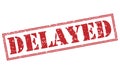 Delayed red stamp Royalty Free Stock Photo