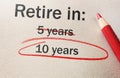 Delayed retirement concept