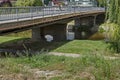 Delchevo town, landscape by bregalnica river,