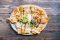 A delcious quesadillas platter Royalty Free Stock Photo