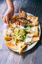 A delcious quesadillas platter Royalty Free Stock Photo