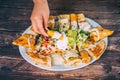 A delcious quesadillas platter Royalty Free Stock Photo