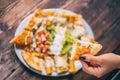 A delcious quesadillas platter Royalty Free Stock Photo
