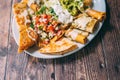 A delcious quesadillas platter Royalty Free Stock Photo