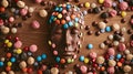 Delectable Candy Sculpture: Captivating Male Likeness Comes to Life in Stunning High-Resolution (